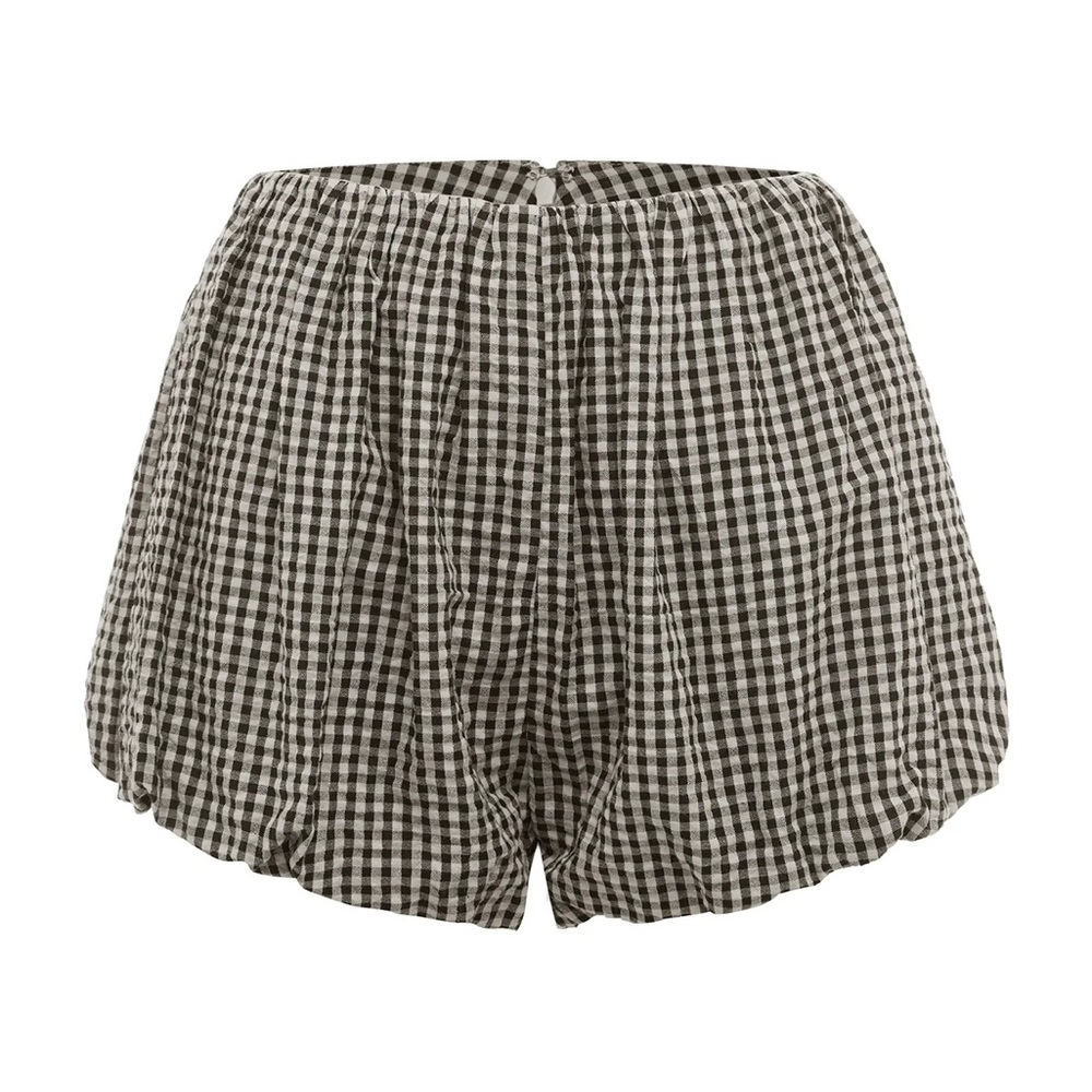 POSSE Aurelia gingham cotton shorts